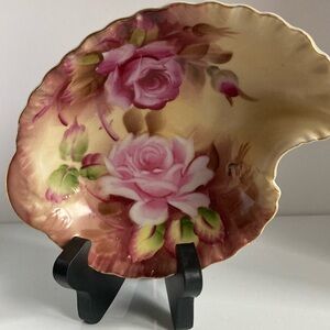 Vintage Lefton handpainted trinket dish